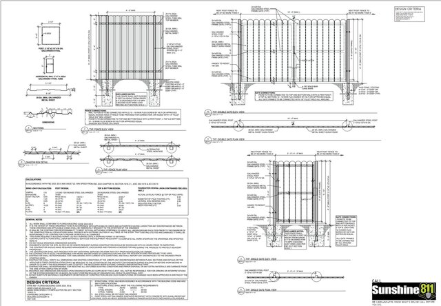 Aluminum Fence Permit Drawing – Residential Legalization