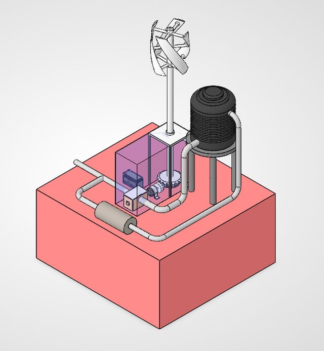 3D model of SMART HYDRO GENERATOR – Micro-Hydropower Energy Recovery System for Building Water Supply