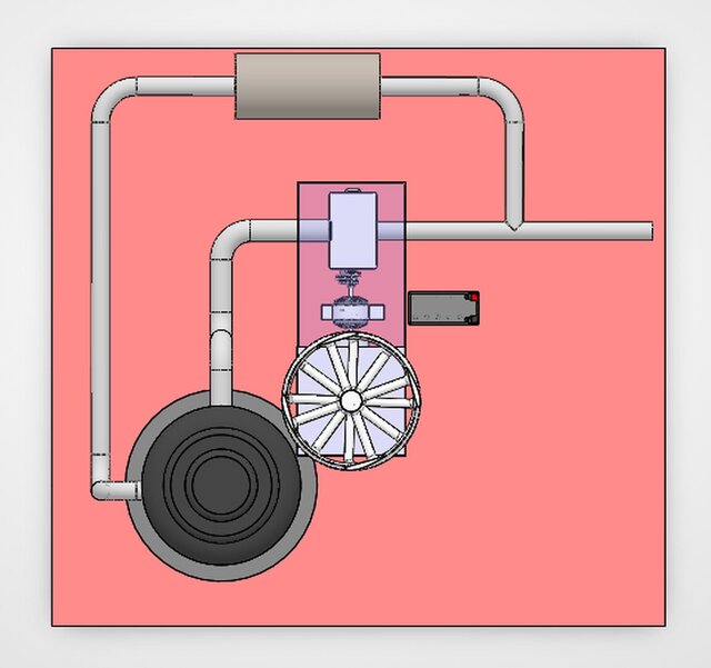 3D model of SMART HYDRO GENERATOR – Micro-Hydropower Energy Recovery System for Building Water Supply