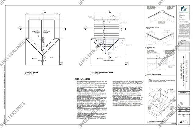 3D model of Attached Residential Carport Addition in Plano, TX | Permit Plans & 3D Visualization