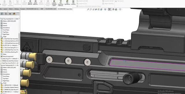 3D model of .22LR belt-fed Light Machine Gun