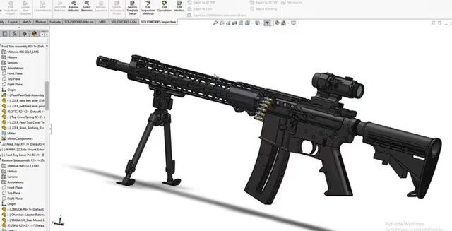 .22LR belt-fed Light Machine Gun