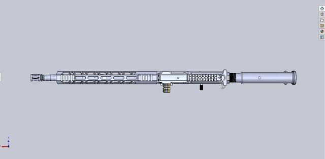 3D model of .22LR belt-fed Light Machine Gun