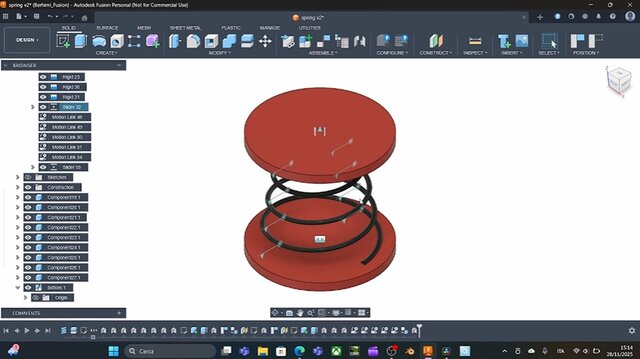3D Compression Spring Design & Motion Animation