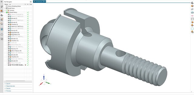 3D model of 03. Front Axle & CV Joint Housing
