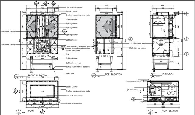 3D model of Custom furniture design  Hotel furniture drawing