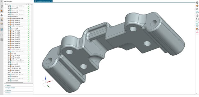 3D model of 09. Front Upper Arm Chassis Mount