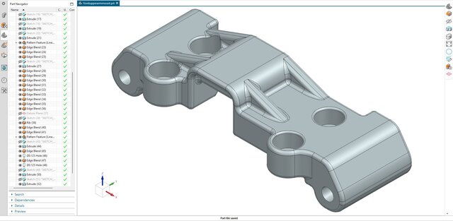 3D model of 09. Front Upper Arm Chassis Mount