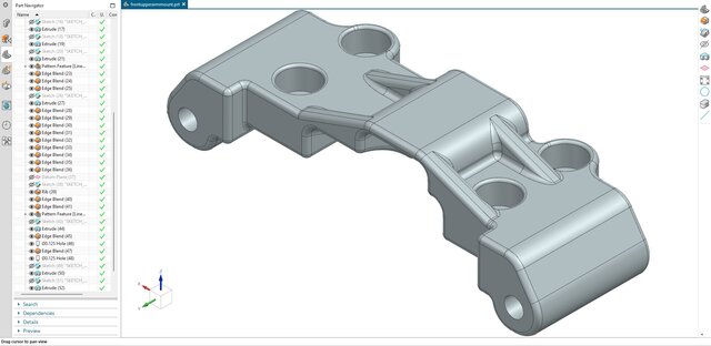 3D model of 09. Front Upper Arm Chassis Mount