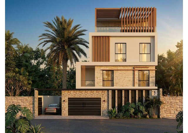 Modern G+3 Luxury Residential Elevation | 3D Architectural Visualization & Facade Design