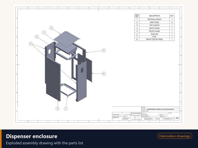 Dispenser Enclosure: Sheet Metal – image 3 of 3
