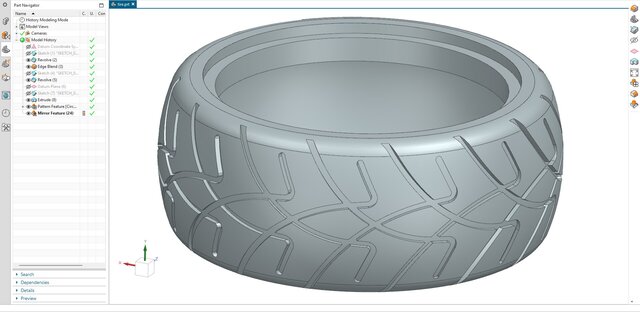 3D model of 05. Tire: Advanced Parametric Tread Design
