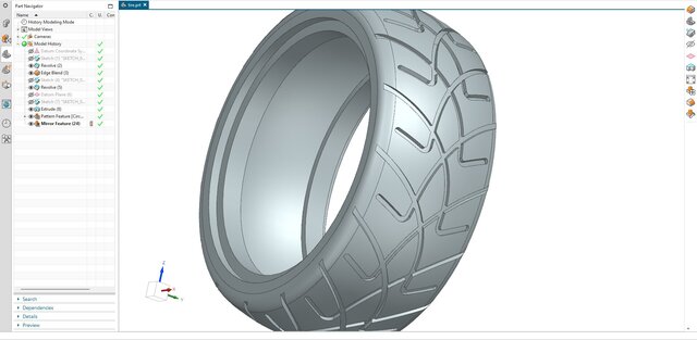 3D model of 05. Tire: Advanced Parametric Tread Design