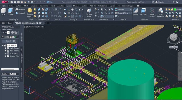 3D model of AutoCAD Plant 3d Desings