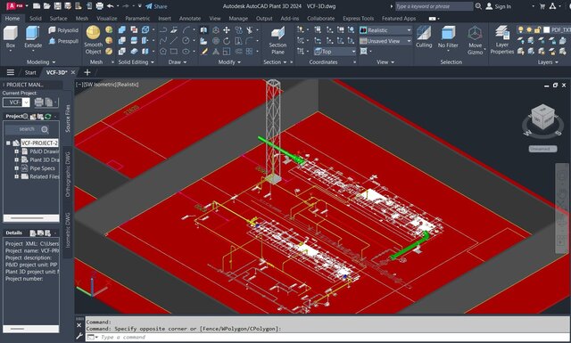 3D model of AutoCAD Plant 3d Desings