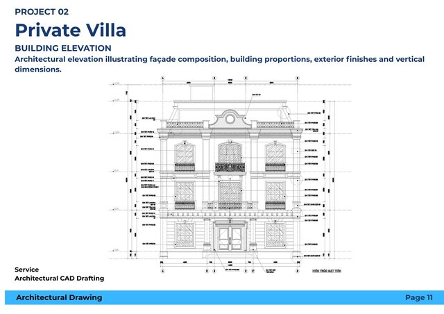 3D model of Private Villa – Architectural Design (Floor Plan, Elevation, Section)