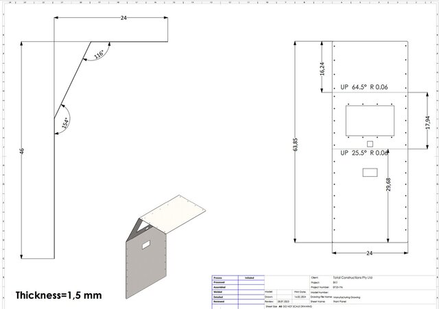 3D model of Production-Ready Sheet Metal Design & Manufacturing Drawings