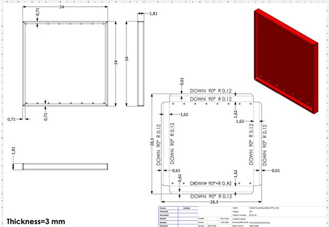 3D model of Production-Ready Sheet Metal Design & Manufacturing Drawings