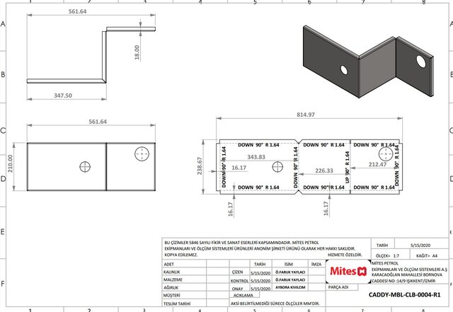 3D model of Production-Ready Sheet Metal Design & Manufacturing Drawings