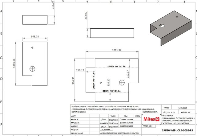 3D model of Production-Ready Sheet Metal Design & Manufacturing Drawings