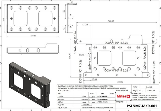 3D model of Production-Ready Sheet Metal Design & Manufacturing Drawings