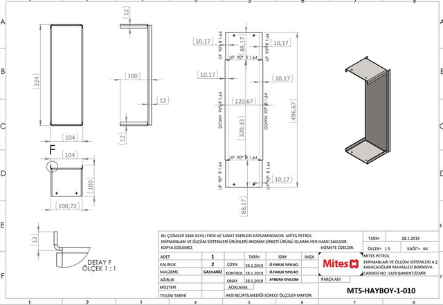 3D model of Production-Ready Sheet Metal Design & Manufacturing Drawings