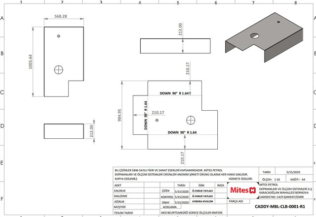 3D model of Production-Ready Sheet Metal Design & Manufacturing Drawings