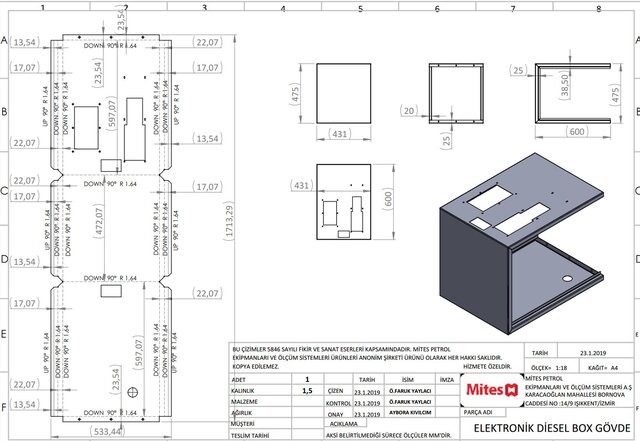 3D model of Production-Ready Sheet Metal Design & Manufacturing Drawings