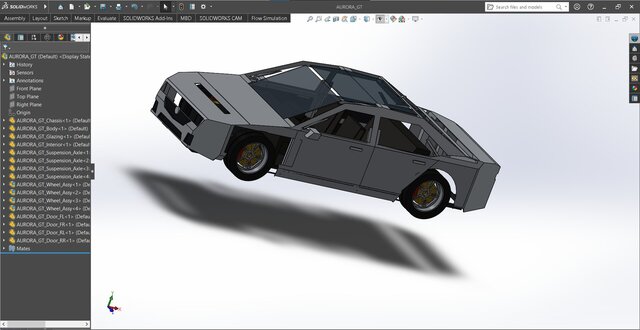 AURORA GT - Full Parametric 3D Car CAD Assembly – image 1 of 1
