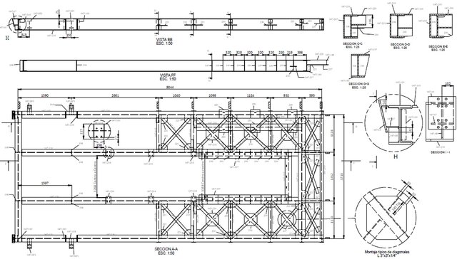 3D model of Steel structure design, CAD drafting, 3D modeling in Autodesk Inventor