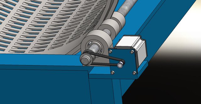 3D model of Rotary Sand Screening Machine (Cylindrical Trommel Screen)