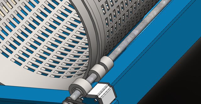 3D model of Rotary Sand Screening Machine (Cylindrical Trommel Screen)