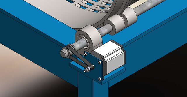 3D model of Rotary Sand Screening Machine (Cylindrical Trommel Screen)