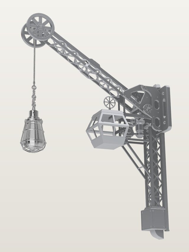 Industrial Crane-Inspired Wall Lamp | Rhino 3D CAD Design