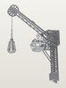 Industrial Crane-Inspired Wall Lamp | Rhino 3D CAD Design design by ThomasSarverten