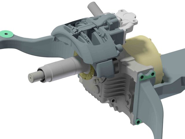 3D model of Power transmission, axles, gearboxes