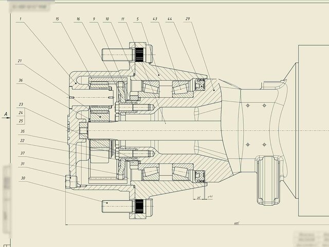 3D model of Power transmission, axles, gearboxes