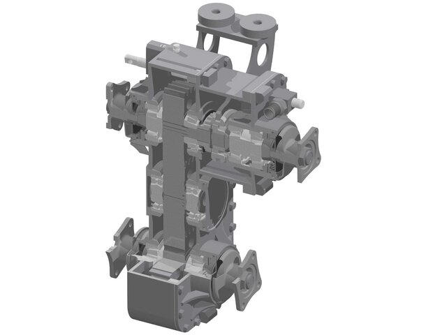 3D model of Power transmission, axles, gearboxes
