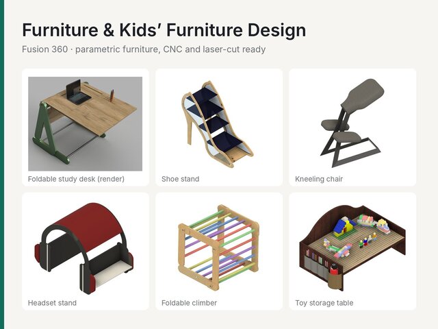 Furniture and Kids' Furniture Design with Technical Drawings – image 2 of 8