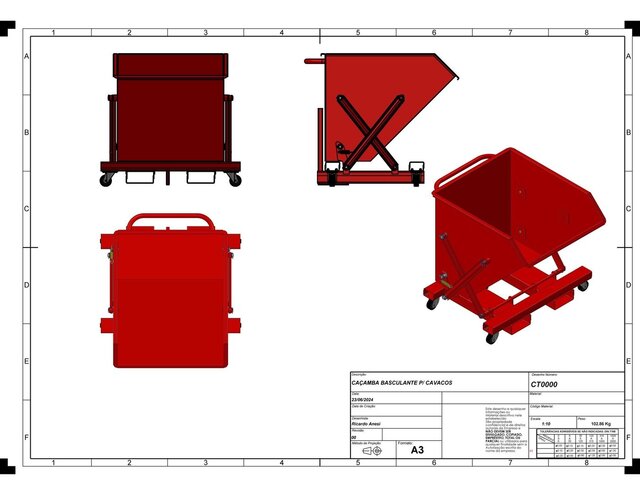3D model of projetos em solidworks 3d