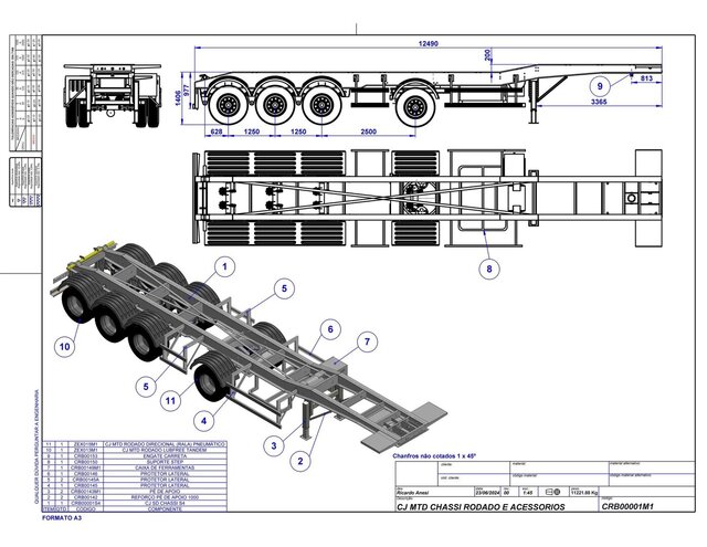 3D model of projetos em solidworks 3d