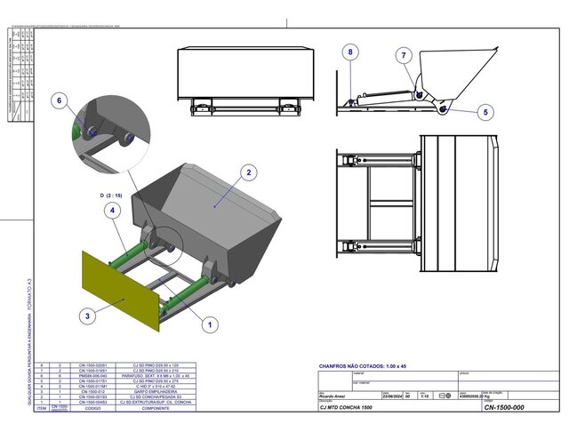3D model of projetos em solidworks 3d