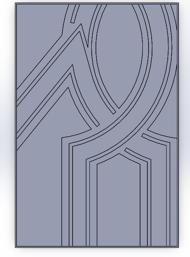 3D model of Decorative Tile Mold — Sketch-to-CAD Mold Design