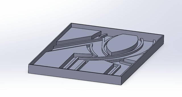 3D model of Decorative Tile Mold — Sketch-to-CAD Mold Design