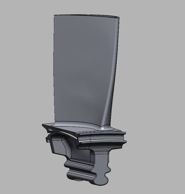 3D model of high-Pressure turbine blade