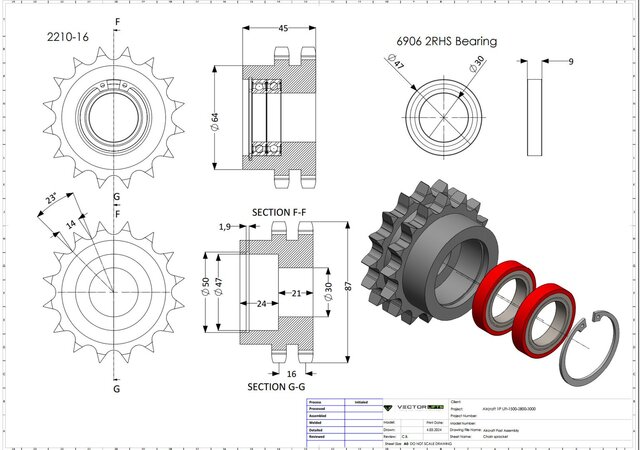 3D model of Aircraft & Boat Single Post Lift – Mechanical Design
