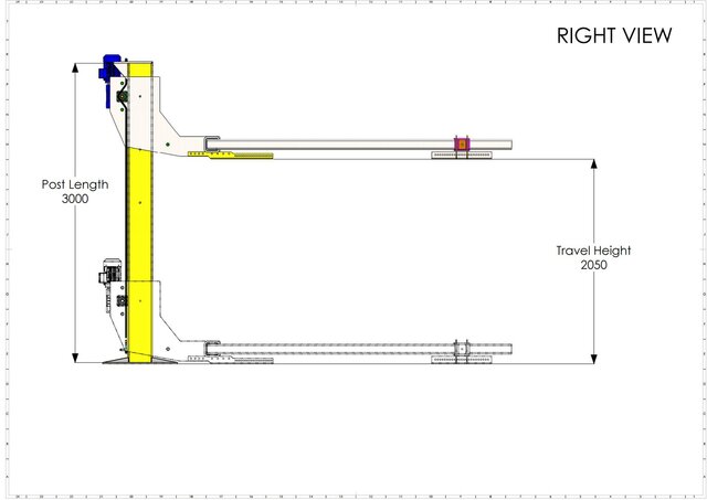 3D model of Aircraft & Boat Single Post Lift – Mechanical Design