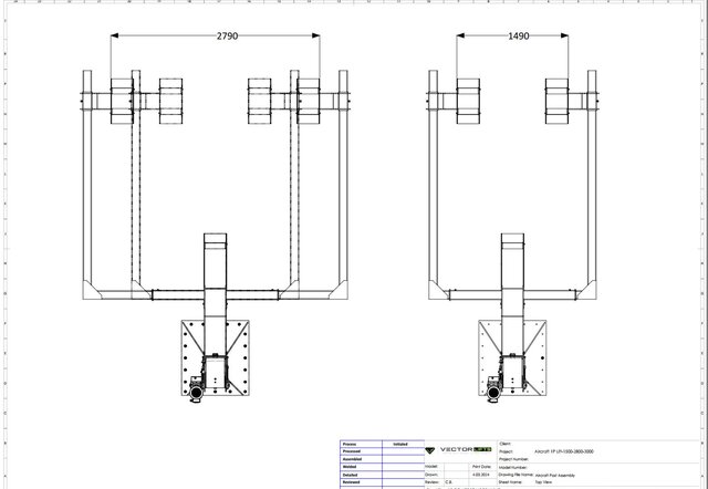 3D model of Aircraft & Boat Single Post Lift – Mechanical Design