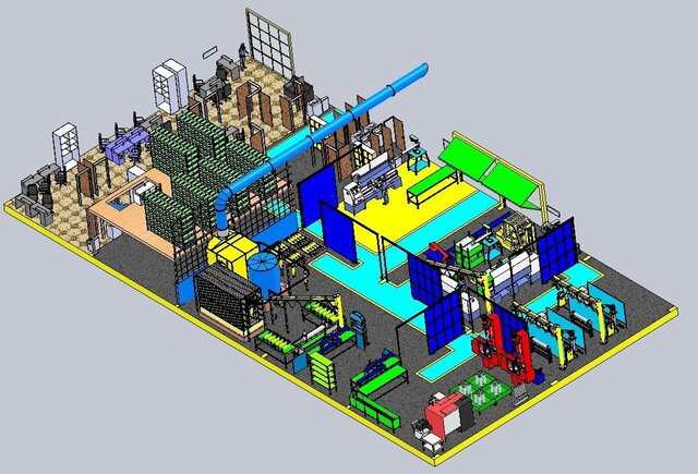 3D model of Layout de uma fábrica