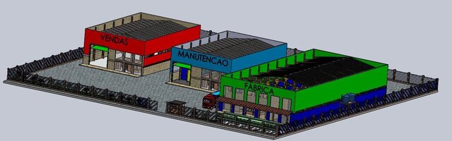 3D model of Layout de uma fábrica
